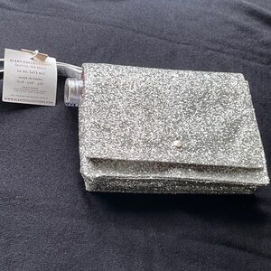 Slant Collections Sparkling Silver FLASK Wristlet